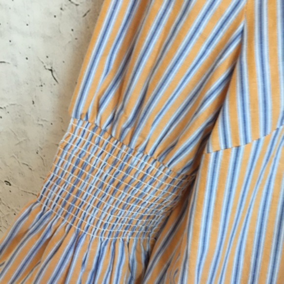 MAEVE ORANGE STRIPE DRESS L - Picture 3 of 4